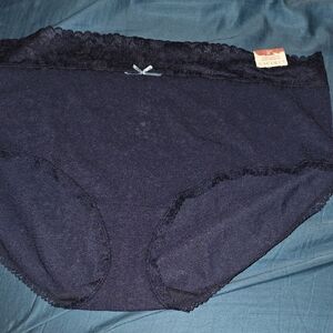 Cacique Midnight Blue Lace Trim Panties